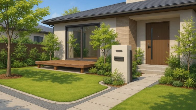 東村山市の住宅に施工されたおしゃれで安い外構イメージ