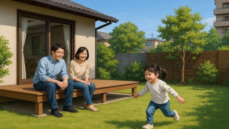 東村山市の住宅に施工されたウッドデッキイメージ