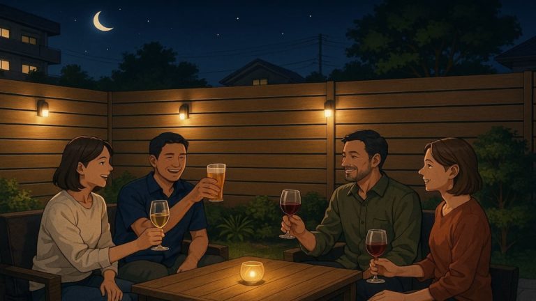 東大阪市の住宅に施工された目隠しフェンスイメージ