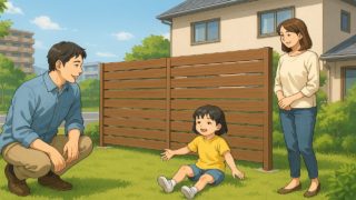 広島県の住宅に施工された目隠しフェンスイメージ