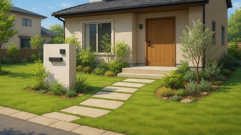 市原市の住宅に施工されたおしゃれで安い外構イメージ