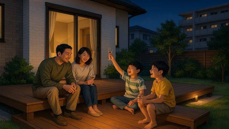 市原市の住宅に施工されたウッドデッキイメージ