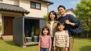 【市川市】格安物置設置の費用目安|知って得する節約術 市川市の住宅に施工された屋外用物置イメージ
