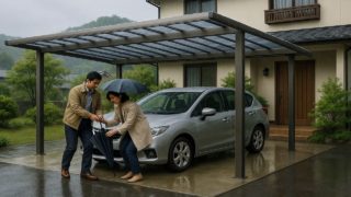 伊賀市でカーポートを施工した画像