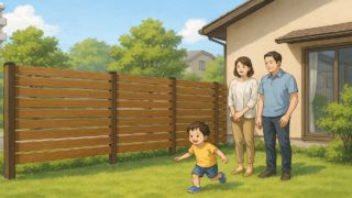 生駒市の住宅に施工された目隠しフェンスイメージ