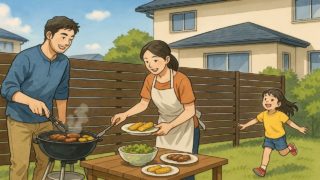 今治市の住宅に施工された目隠しフェンスイメージ