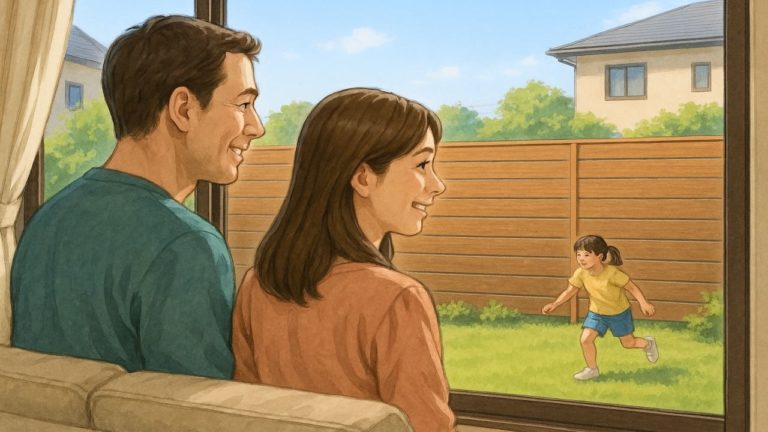 入間市の住宅に施工された目隠しフェンスイメージ