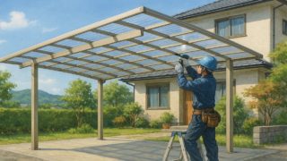 諫早市でカーポートを施工した画像