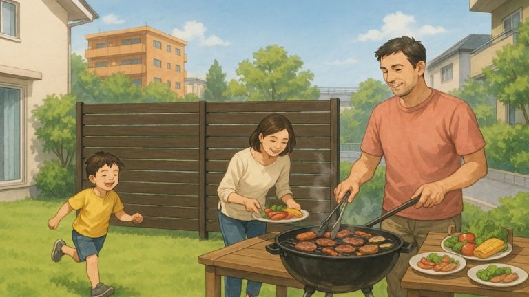 石川県の住宅に施工された目隠しフェンスイメージ