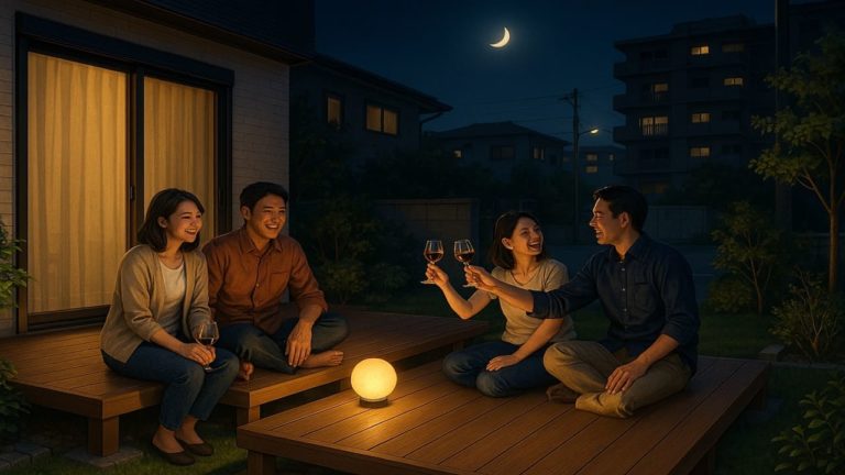 板橋区の住宅に施工されたウッドデッキイメージ