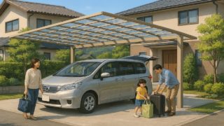 岩国市でカーポートを施工した画像