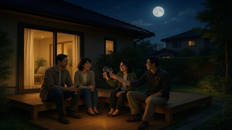 和泉市の住宅に施工されたウッドデッキイメージ