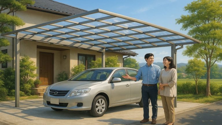 出雲市でカーポートを施工した画像