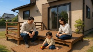 【香川県】ウッドデッキ工事の費用相場|後悔しないためのリスト 香川県の住宅に施工されたウッドデッキイメージ