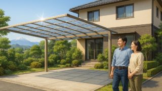 【甲斐市】カーポート相場の目安|費用・デザイン・強度で比較 甲斐市でカーポートを施工した画像
