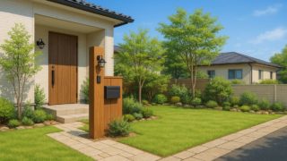 各務原市の住宅に施工されたおしゃれで安い外構イメージ