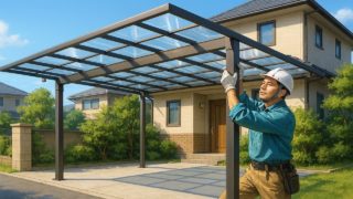 【鎌ケ谷市】カーポート設置の費用感|相場と人気プランを紹介 鎌ヶ谷市でカーポートを施工した画像