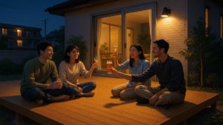 【鎌ケ谷市】休日が楽しくなる!ウッドデッキ工事費用と人気プラン 鎌ヶ谷市の住宅に施工されたウッドデッキイメージ