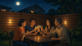 亀岡市の住宅に施工された目隠しフェンスイメージ