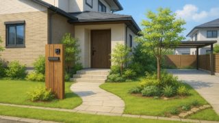 金沢市の住宅に施工されたおしゃれで安い外構イメージ