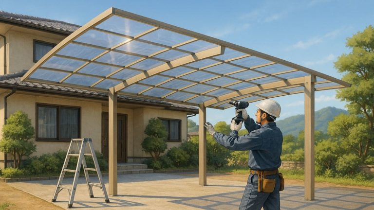 鹿屋市でカーポートを施工した画像