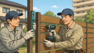 【鹿屋市】目隠しフェンス工事の価格とおしゃれな選び方3つ 鹿屋市の住宅に施工された目隠しフェンスイメージ