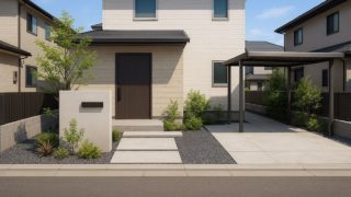 関西の住宅に施工されたおしゃれで安い外構イメージ