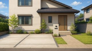 【鹿沼市】外構を安くてもおしゃれに魅せる光と影の演出 鹿沼市の住宅に施工されたおしゃれで安い外構イメージ