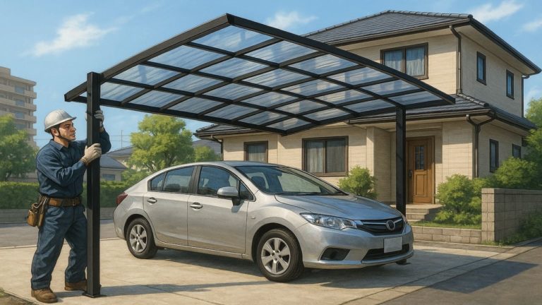 柏市でカーポートを施工した画像