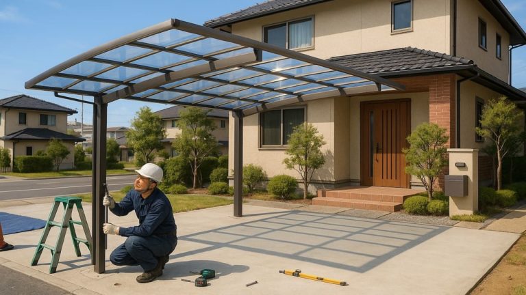 春日井市でカーポートを施工した画像