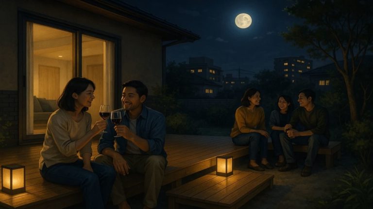 葛飾区の住宅に施工されたウッドデッキイメージ