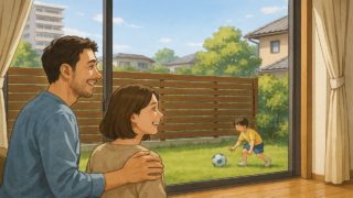 河内長野市の住宅に施工された目隠しフェンスイメージ