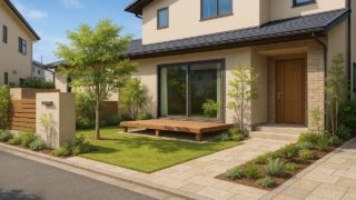 川西市の住宅に施工されたおしゃれで安い外構イメージ