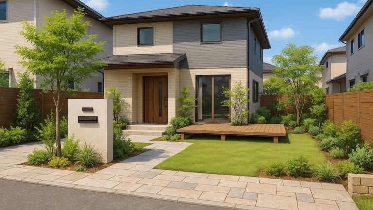 川崎市の住宅に施工されたおしゃれで安い外構イメージ