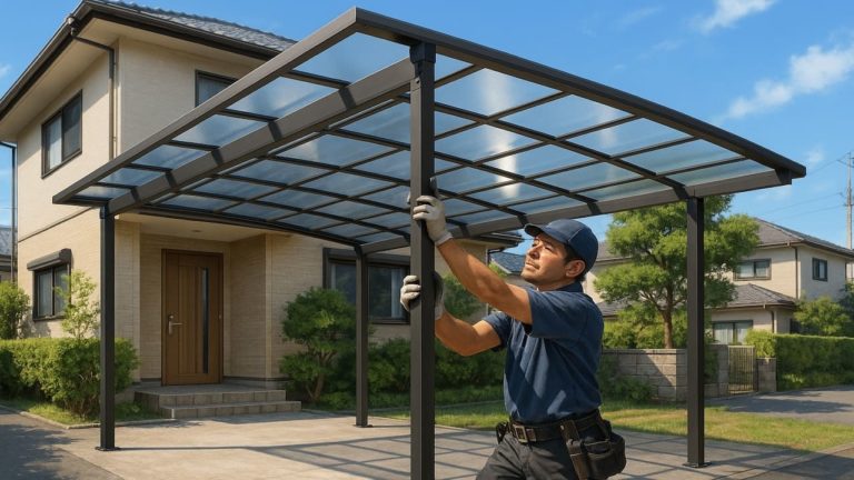 君津市でカーポートを施工した画像