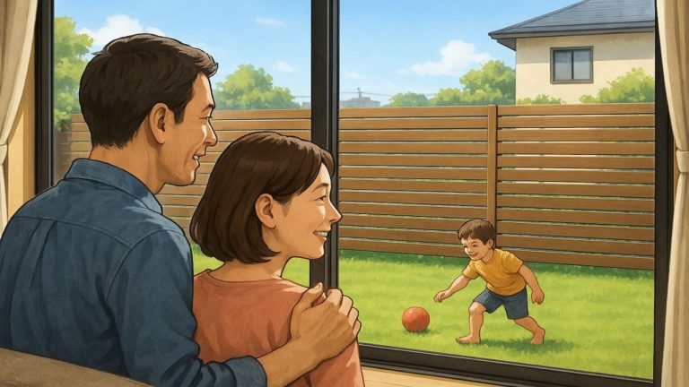 君津市の住宅に施工された目隠しフェンスイメージ