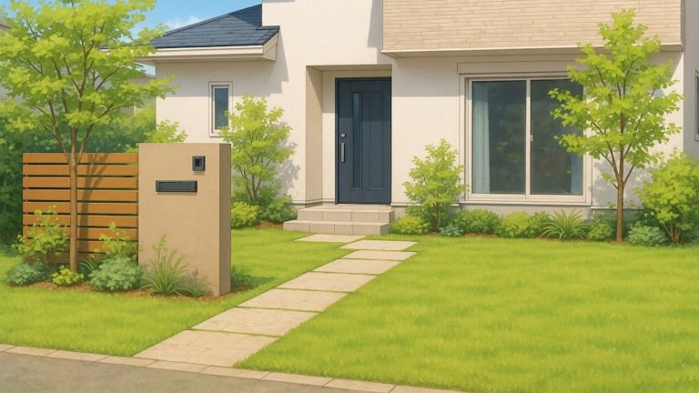 木更津市の住宅に施工されたおしゃれで安い外構イメージ