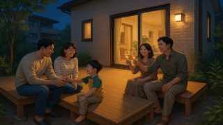 【木更津市】家族が喜ぶ!おしゃれウッドデッキと工事費用の目安 木更津市の住宅に施工されたウッドデッキイメージ