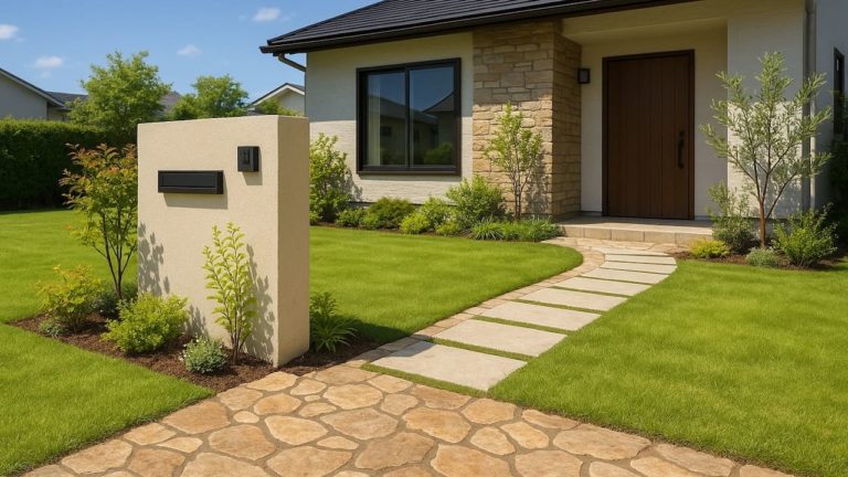 岸和田市の住宅に施工されたおしゃれで安い外構イメージ