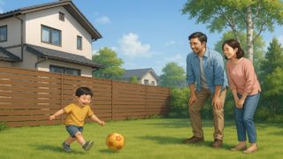 北広島市の住宅に施工された目隠しフェンスイメージ