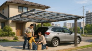 【北九州市】カーポート設置の相場|おしゃれで実用的なタイプとは? 北九州市でカーポートを施工した画像