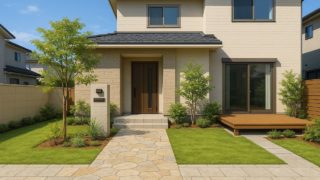 神戸市の住宅に施工されたおしゃれで安い外構イメージ