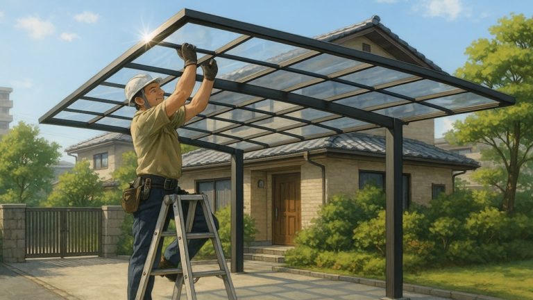 狛江市でカーポートを施工した画像