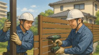 【江南市】目隠しフェンス施工の値段目安とおすすめスタイル 江南市の住宅に施工された目隠しフェンスイメージ