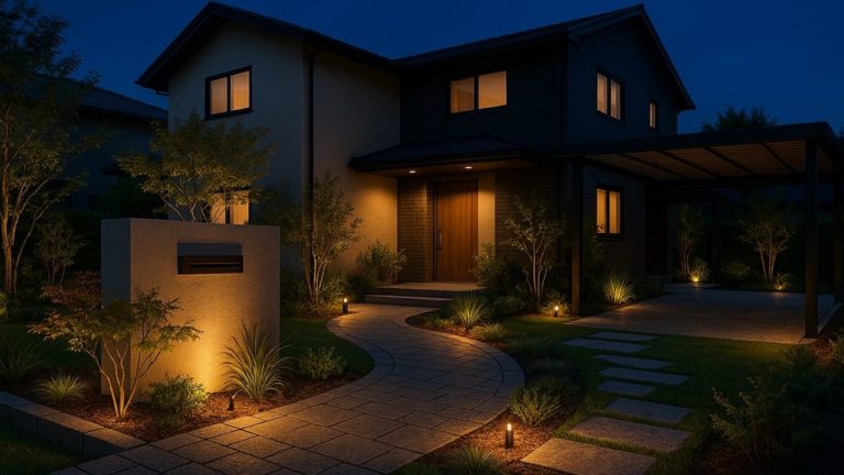 久喜市の住宅に施工されたおしゃれで安い外構イメージ