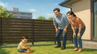 熊谷市の住宅に施工された目隠しフェンスイメージ