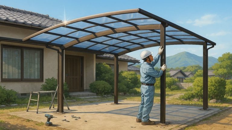 熊本県でカーポートを施工した画像