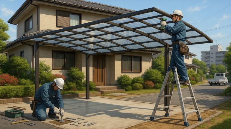 久留米市でカーポートを施工した画像