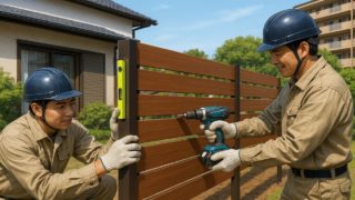 【久留米市】目隠しフェンス工事費用の相場|安くするためのポイント 久留米市の住宅に施工された目隠しフェンスイメージ