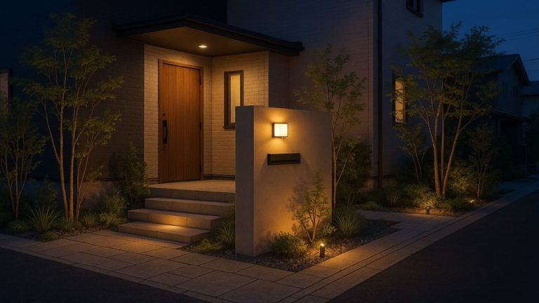 桑名市の住宅に施工されたおしゃれで安い外構イメージ